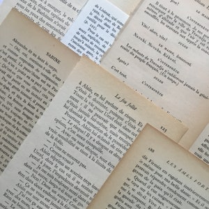Vintage French book pages for journals image 4