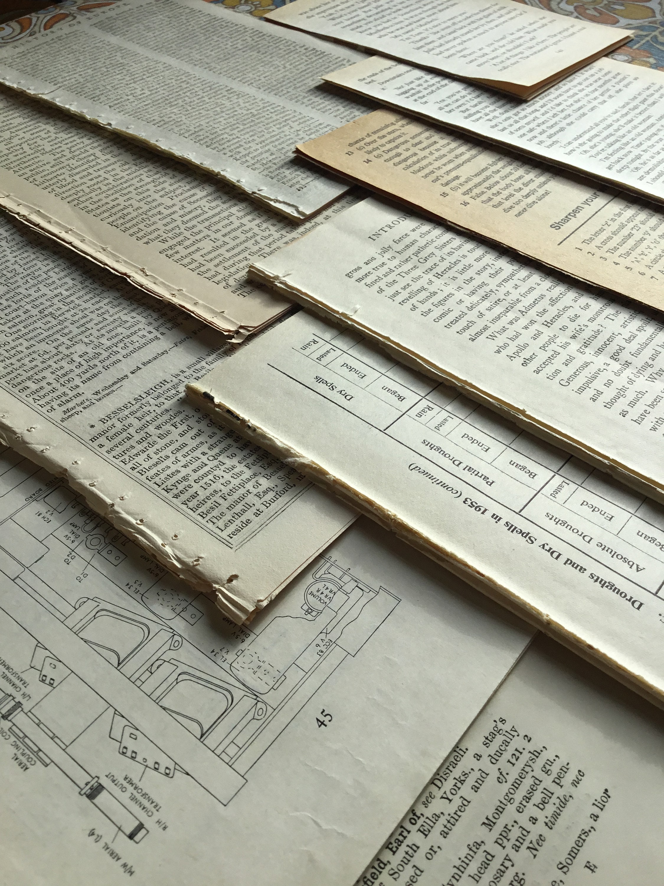 Buntpapier: Herkommen Geschichte, Techniken, Beziehungen zur