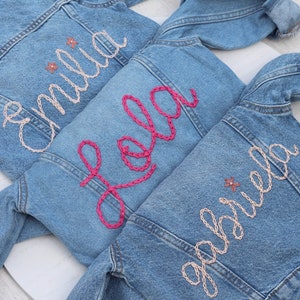 Toddler Jean Hand Embroidered Jacket Baby Personalized