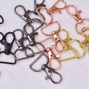 1 Zoll Metall Karabiner Drehverschluss D-Ring Dreh Karabiner Verschluss für Schlüsselbund Hardware für Schlüsselbund Zubehör Metall für Makramee Versorgung