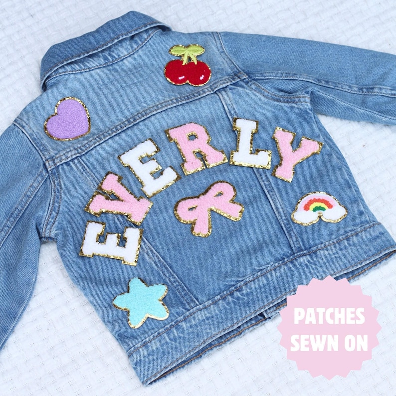 Custom Toddler Jean Jacket with Name for Girl