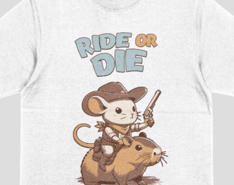 Retro Western Shirt, Ride or Die T-Shirt, Funny Cowboy Tee, Retro Rodeo, Western Graphic Tee, Country Shirt