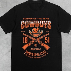Retro Western Shirt, Cowboy Tee, Cowgirl Tee, Vintage Western Shirt, Western Graphic Tee, Country Shirt, Rodeo Shirt, Wild West Tee