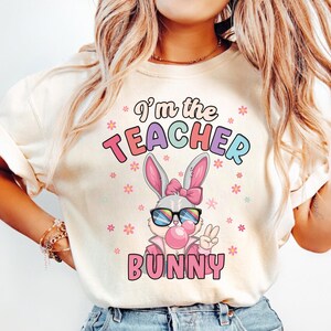 Teacher Easter Shirt, Bunny Teacher Tee, Cute Teacher Bunny Shirt, Funny Easter Teacher Outfit, School Easter Shirt