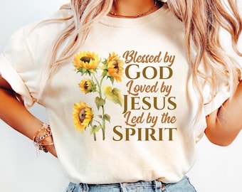 Floral Christian Shirt for Women, Bible Verse Graphic Tee, Faith-Based Shirt, Inspirational Jesus Tee, Religious Gift for Her