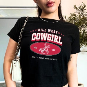 Western Baby Tee, Y2K Baby Tee, Cowgirl Shirt, Country Music Tee, Western Graphic Tee, 90s Baby Tee, Retro Cowgirl Shirt, Vintage Baby Tee