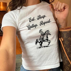 Cowgirl Baby Tee, Y2K Baby Tee, Western Aesthetic Shirt, Retro Cowgirl Tee, Vintage Y2K Top, Country Girl Baby Tee, Rodeo Graphic Shirt