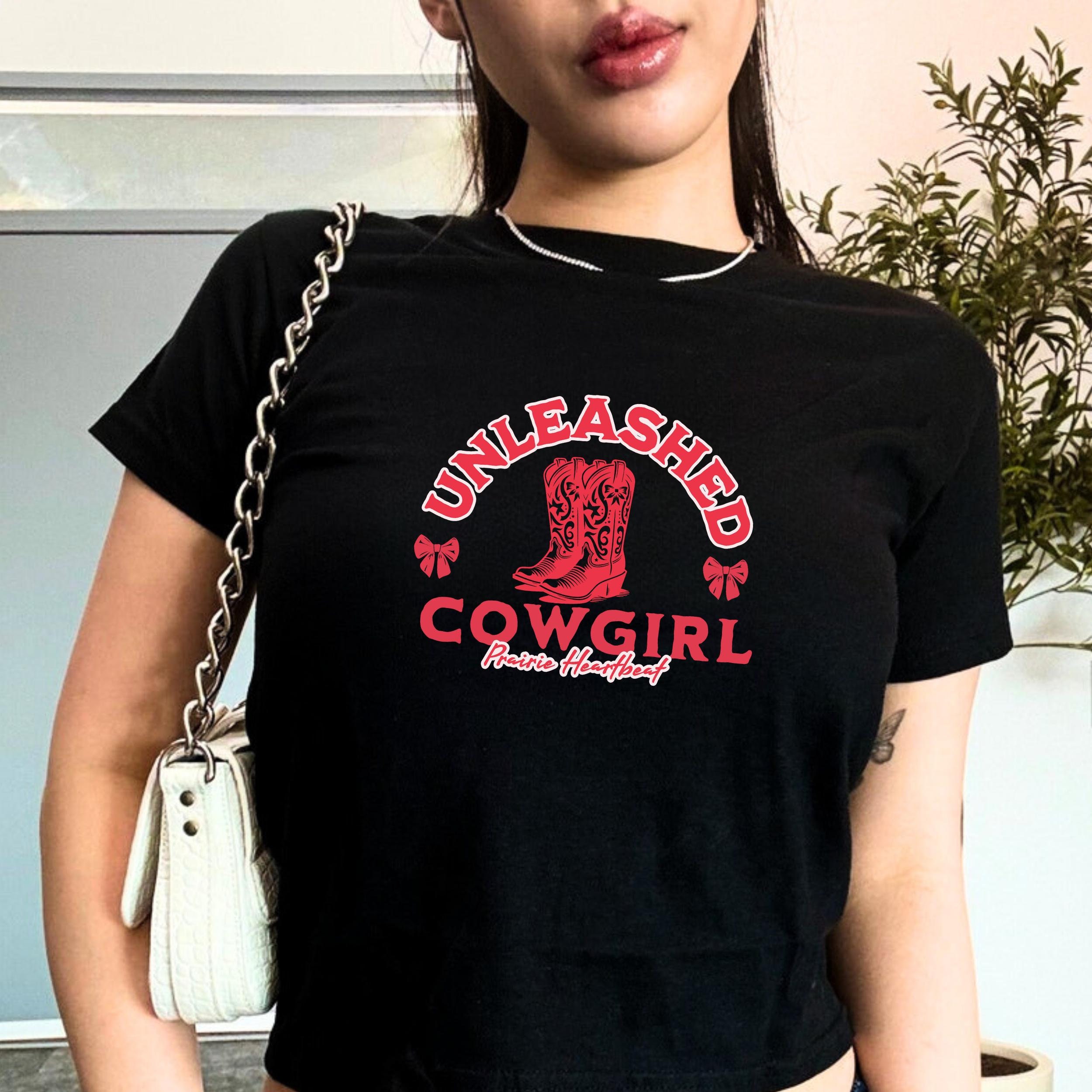 Kelxjia Country Baby Tee - Nashville Western Graphic Crop Top, Y2K Vintage For Women & Teens