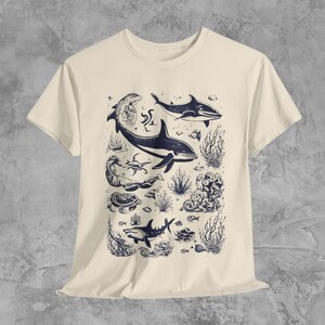 Vintage Sea Animals Shirt, Retro Nature Shirt, Sealife Unisex Tee, Vintage Graphic Tee
