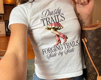 Y2K Baby Tee, Cowgirl Baby Tee, Retro Cowgirl Shirt, Vintage Western Tee, Country Girl Baby Tee, Rodeo Style Shirt, Western Aesthetic Tee