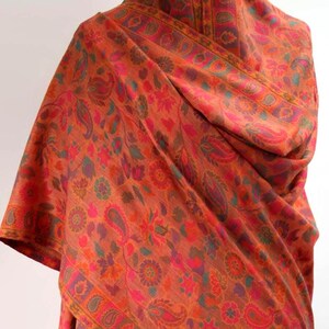 New Arrival Kanni Embroidered Shawl/Light Weight & soft/Fine Quality/PURE Wool Pashmina/ Winter Wrap (40x80 inches)
