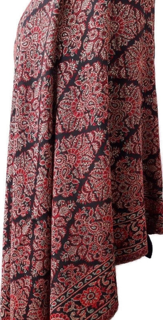 Black Cashmere Pashmina Multi color Shawl Wool Scarf Winter | Etsy