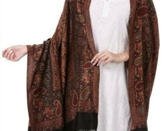 Kashmiri Shawls カシミヤショール ネイビー Kashmiri Shawls カシミヤショール ネイビー