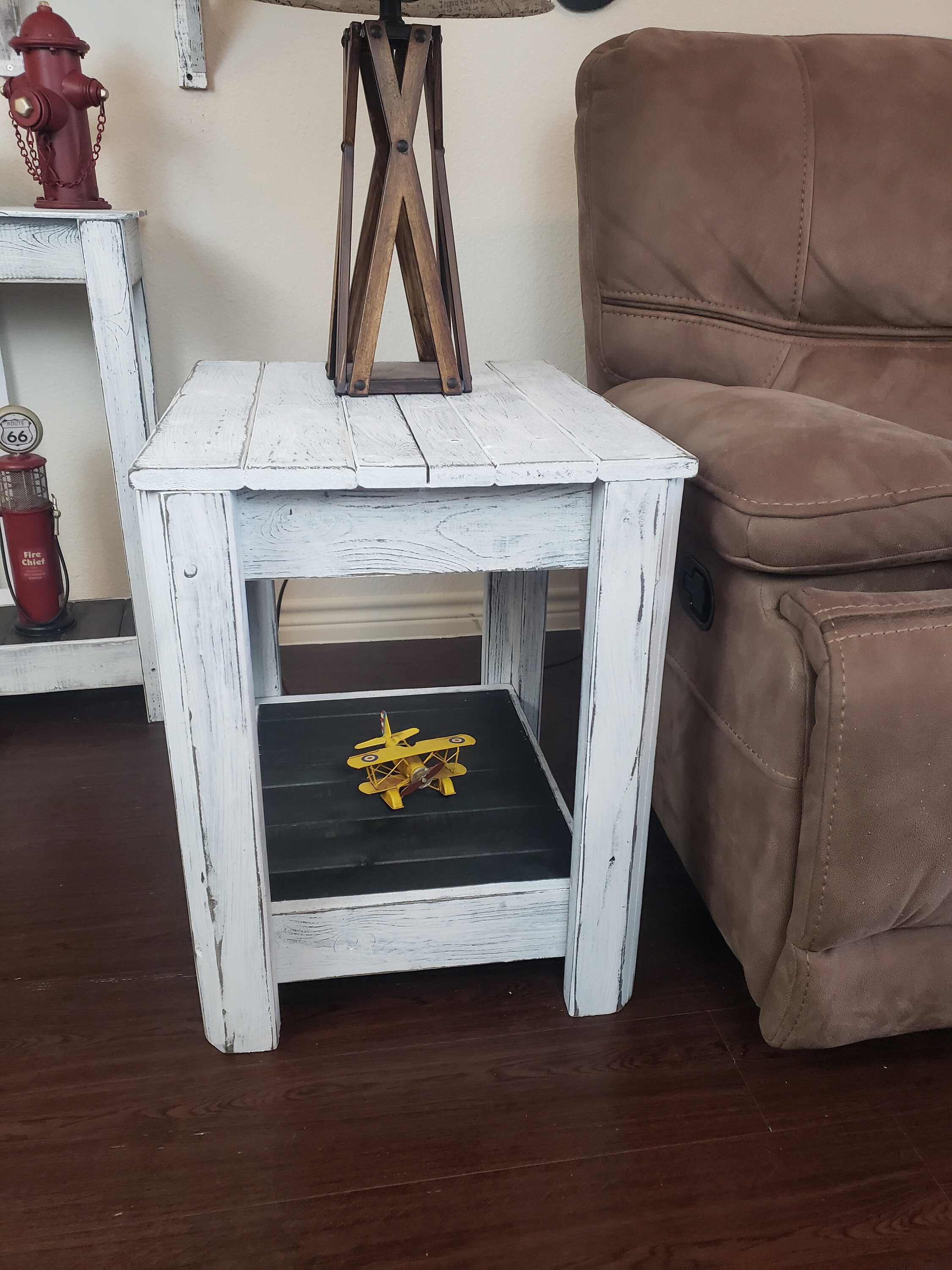 Weathered End Table Rustic End Table Farm and Country End Etsy