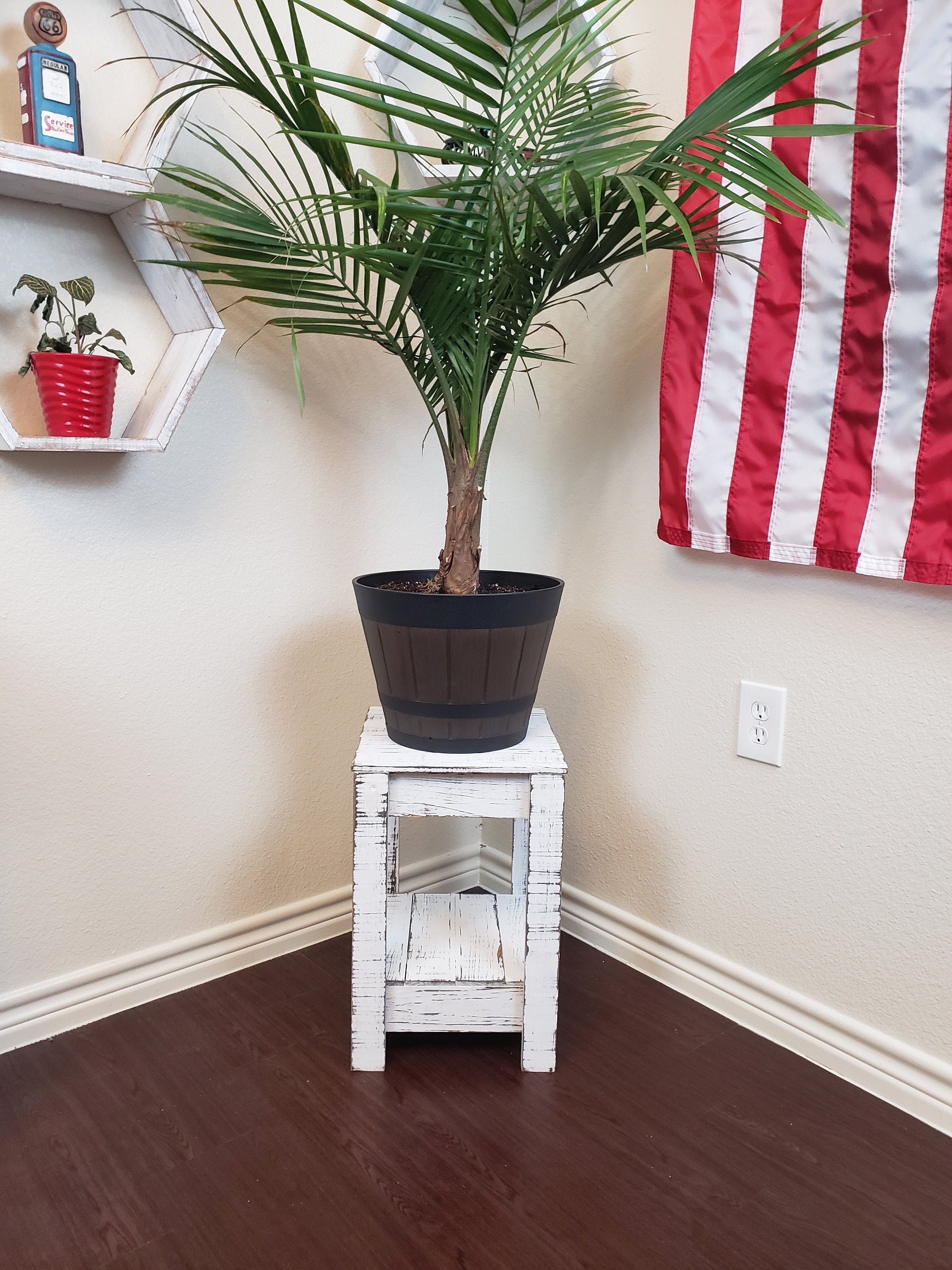 Weathered Plant Stand Weathered Small Table Side Table Etsy