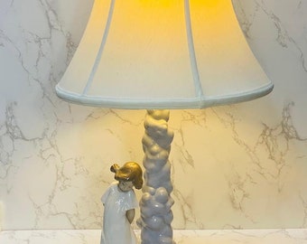 Vintage Nao Lladro Table Lamp Girl SO SHY