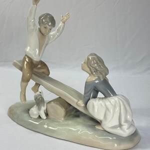 Lladro Girl Boy Seesaw - Etsy