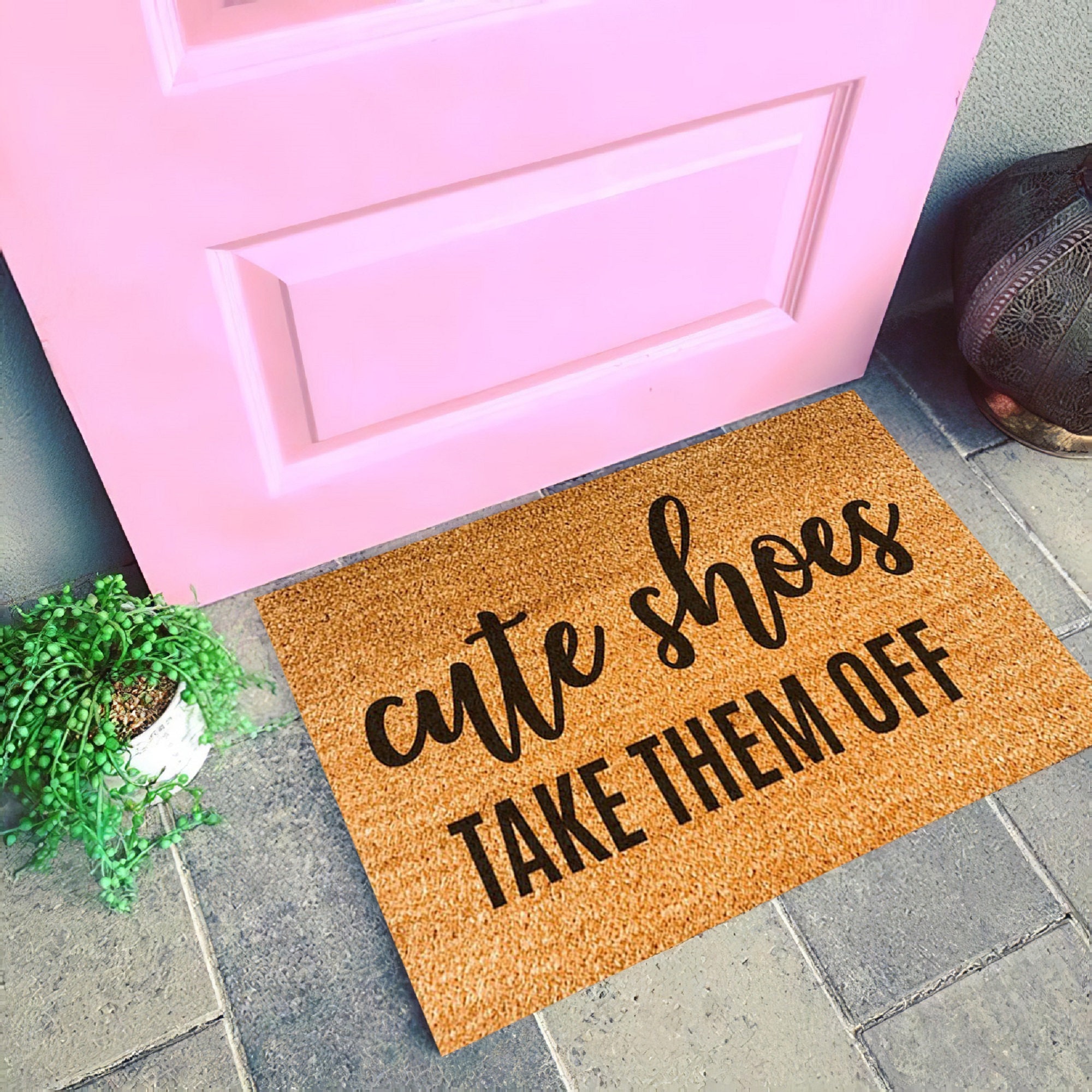 Cute shoes take them off doormat Christmas doormat Etsy