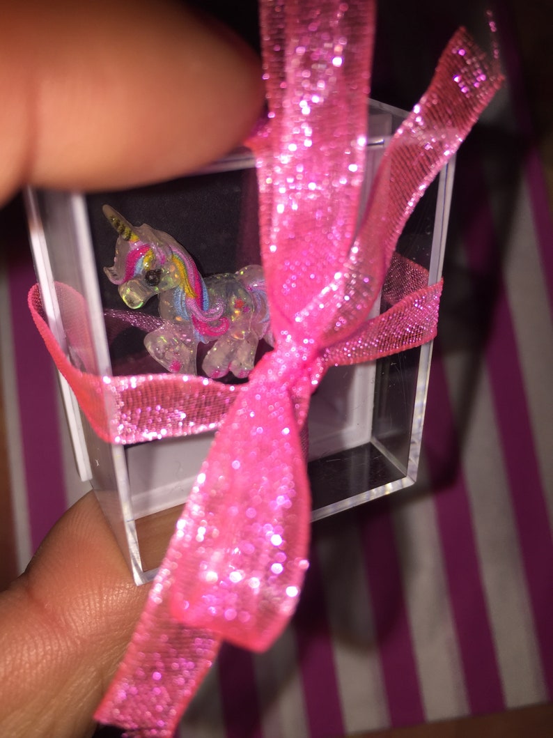 Kawaii Keepsake Unique Gift Feelgood Gift Quirky Gift Pocket hug Missing You Gift Shelf Ornament The wee prancing unicorn in a box