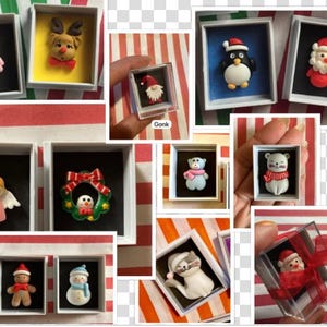 The wee Christmas trinket in a box, small shelf ornament, stocking filler, secret Santa gift, dinner table gift, Xmas cracker filler