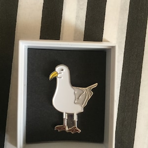 The wee seagull in a box ,Shelf Ornament, Kawaii Keepsake, Feelgood Gift, Pocket hug, Missing You Gift, Quirky Gift, Unique Gift, Cute