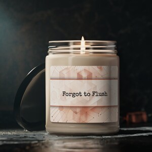 Forgot to Flush Scented Soy Candle, 9oz  | Funny Candle | Gag Gift | Funny Candle | Gift for Her | Gift for Him