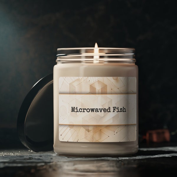 Microwaved Fish Scented Soy Candle, 9oz  | Funny Candle | Gag Gift | Funny Candle | Gift for Her | Gift for Him