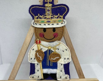 King Charles III Coronation Keepsake Gingerbread King Coronation Ornament, Christmas gift, Gift for friends, Christmas decoration