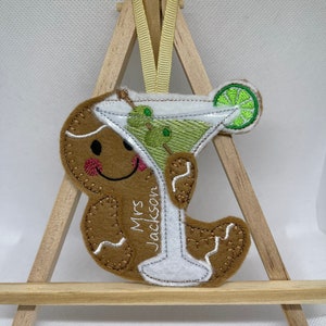 Martini trinkt Lebkuchen, Cocktail Liebhaber, Martini Liebhaber, Personalisiert, Handgemacht