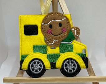 Ambulance Gingerbread Man hanging decoration, NHS, Gift for First Responder, Gift for Paramedic, Gingerbread men