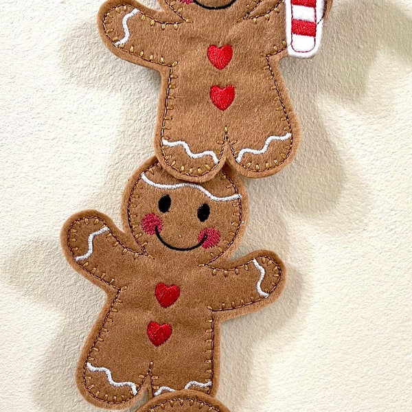 Gingerbread man hanging tower, Christmas decoration, Gingerbread decoration, handmade, Gingerbread men