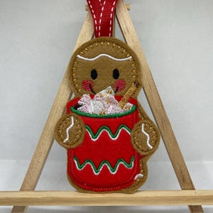 Hot chocolate Gingerbread man, gingerbread decoration, hanging Christmas decoration Gingerbread men, Christmas gift, Gift for friends