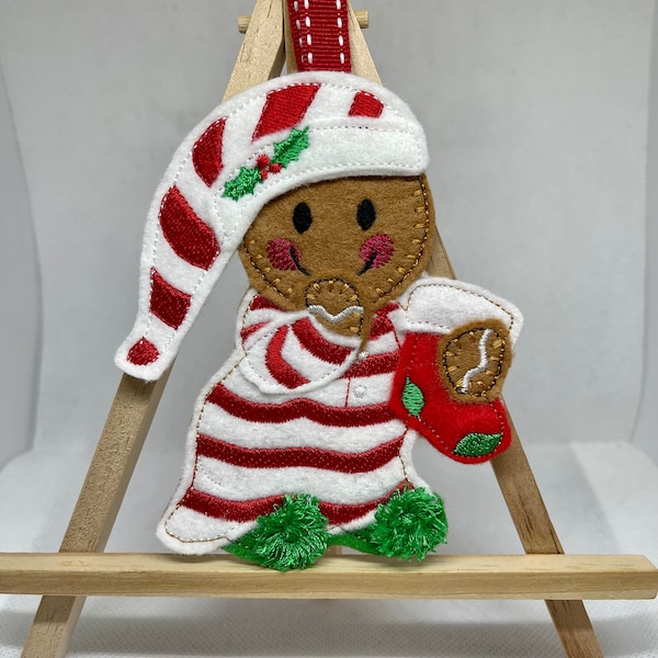 Christmas Eve Gingerbread man, gingerbread decoration, hanging Christmas decoration, Ready for Santa, Gingerbread men