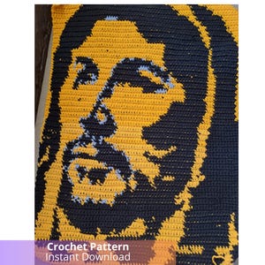 Crochet Jesus Picture Pattern - Tapestry Crochet, Jesus Crochet Pattern, Christian Crochet, Religious Crochet Pattern, SC Crochet Pattern