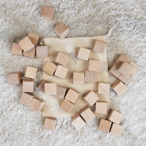 Holzklötze Set, Bauklötze, Montessori Spielzeug, Baby-Dusche-Geschenk, Bio-Holzklötze, Babyzimmerdekor, Feinmotorik