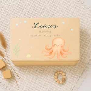 Personalized Baby Memory Box: Wooden Keepsake, Christening Gift