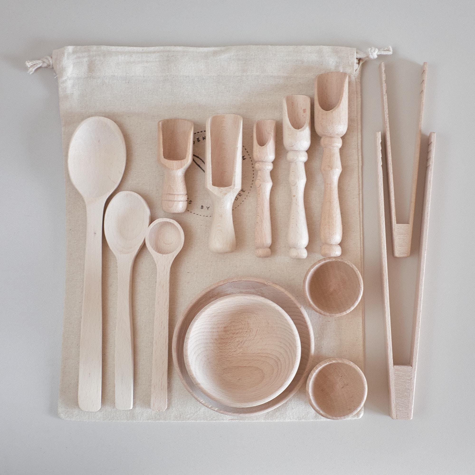 Bac Sensoriel En Bois – 7 Outils, Motricité Fine, Pour Enfants 3 Ans Et Plus – école Et Maison