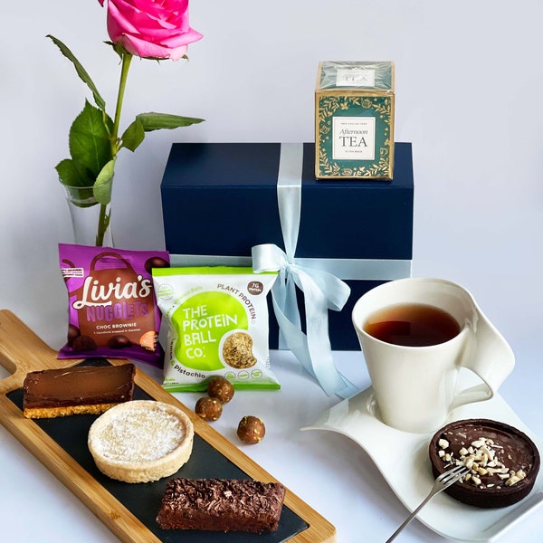 Premium Vegan and Gluten Free Afternoon Tea Hamper - For Women and Men on Any Occasion - Suitable for celiacs