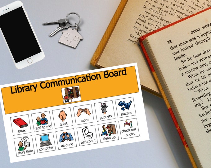 Library Picture Communication Board Toddler Preschool Autism Speech ...