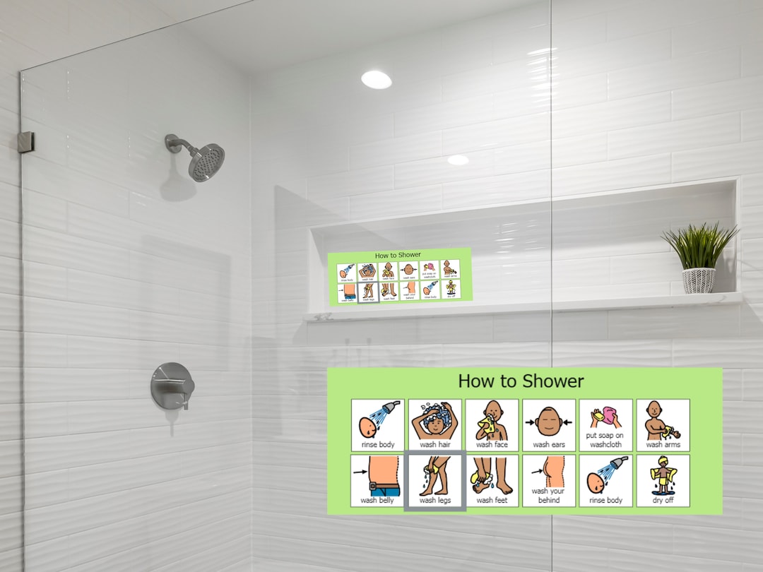 Shower Bath Routine Visual Schedule Boardmaker DIGITAL Etsy