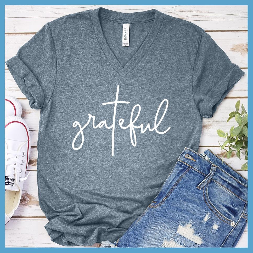 Women's T-Shirts [Out of Print] Unknown / Beowulf V-Neck Tee (Midnight Navy) (Womens) Next Level Women's Cotton T-Shirt (Midnight Navy