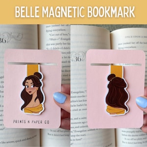 Belle Magnetic Bookmark | Beauty and the Beast | Disney Princess Bookmark | Belle Art | Fantasyland | Magic Kingdom