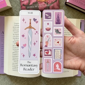 Romantasy Reader Bookmark | Fantasy Bookmark | Fantasy Reader Gift | Romantasy Reader Gift | Romantasy Tarot Card | Romantasy Stamp Bookmark