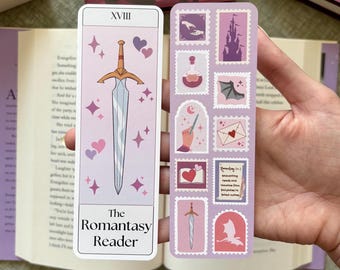 Romantasy Reader Bookmark | Tarot Card & Stamp Design