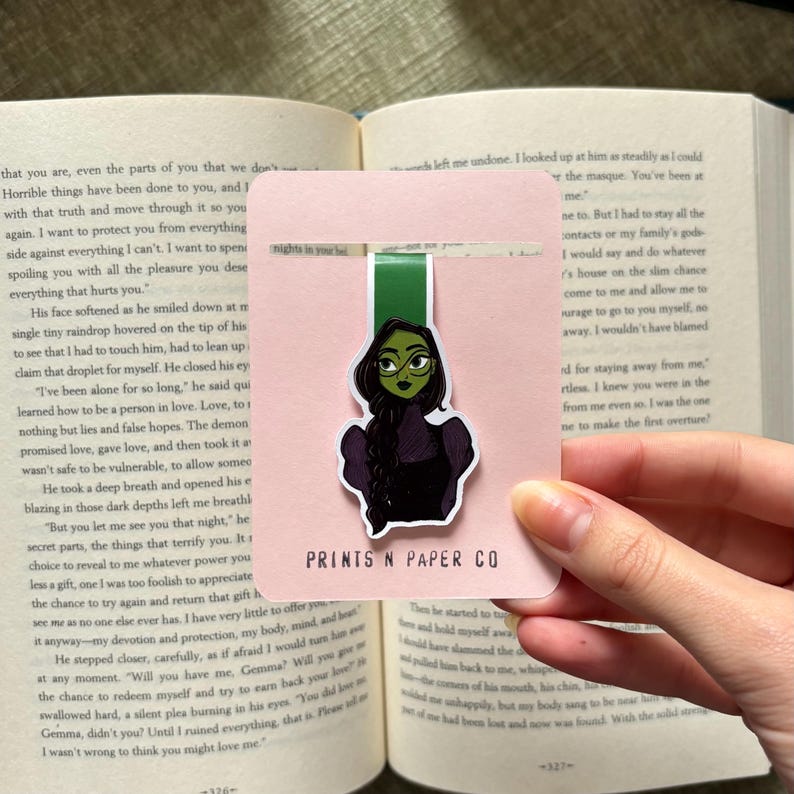 Elphaba Magnetic Bookmark | Wicked For Good, Double-Sided image 2