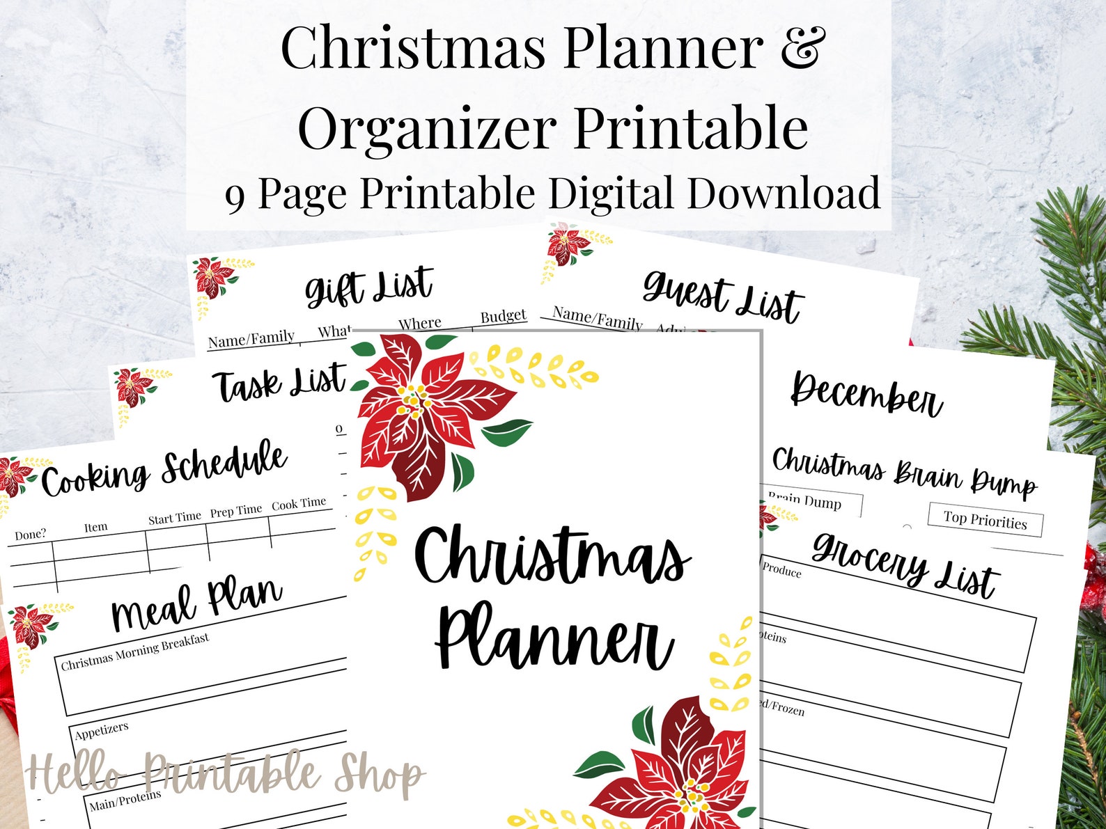 Printable Christmas Planner Printable Holiday Planner Etsy