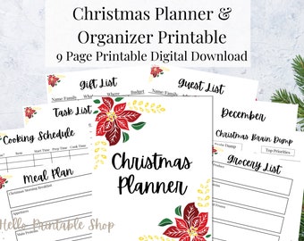 Printable Christmas Planner: Holiday Organizer (Digital Download)