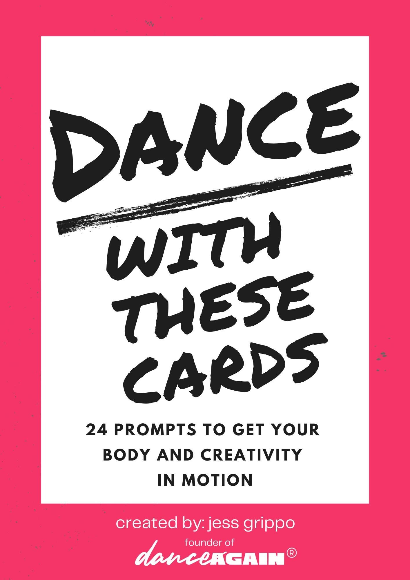 Dance Prompt Cards - Printable Dance Inspiration for Classes or Personal Practice