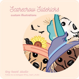 Scarecrow Sidekicks: Custom Fall Pet Illustration (Digital Download)