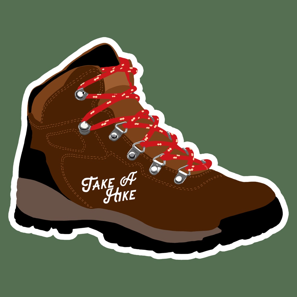 Take a Hike Sticker Matte Sticker Hiking Boot Sticker | Etsy